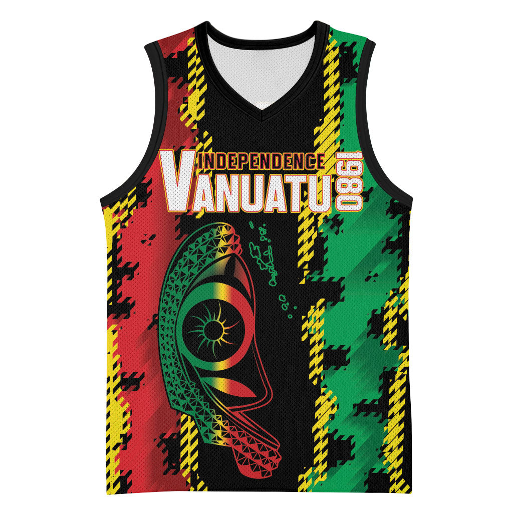 Vanuatu 46th Year Anniversary Basketball Jersey Tamtam Slit Drums Long God Yumi Stanap