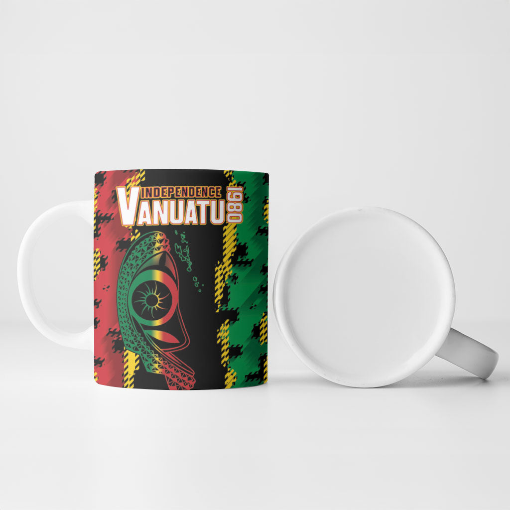 Vanuatu 46th Year Anniversary Ceramic Mug Tamtam Slit Drums Long God Yumi Stanap LT9 - Polynesian Pride
