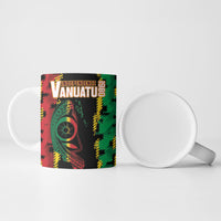 Vanuatu 46th Year Anniversary Ceramic Mug Tamtam Slit Drums Long God Yumi Stanap LT9 - Polynesian Pride
