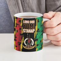 Vanuatu 46th Year Anniversary Ceramic Mug Tamtam Slit Drums Long God Yumi Stanap LT9 - Polynesian Pride