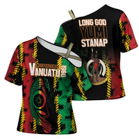 Vanuatu 46th Year Anniversary Cross Shoulder Shirt Tamtam Slit Drums Long God Yumi Stanap