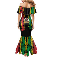 Vanuatu 46th Year Anniversary Family Matching Mermaid Dress and Hawaiian Shirt Tamtam Slit Drums Long God Yumi Stanap LT9 - Polynesian Pride