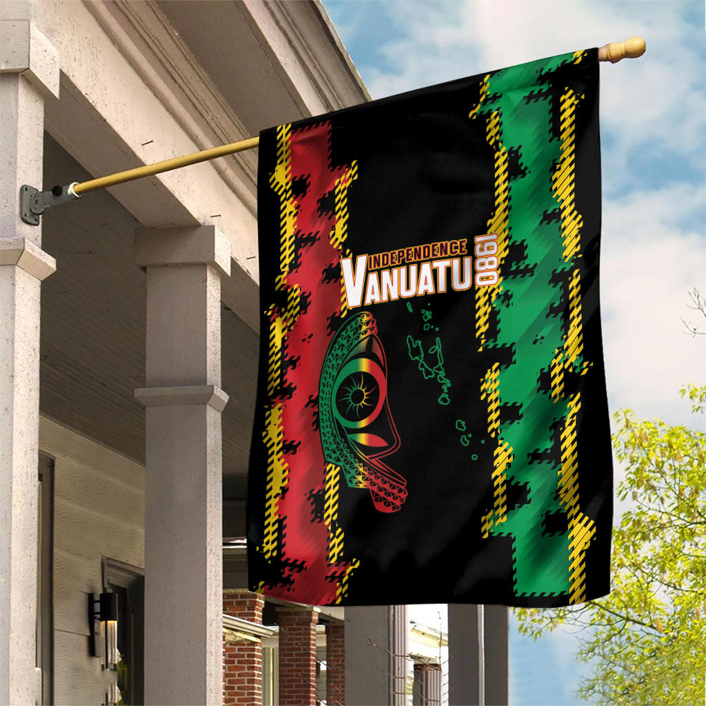 Vanuatu 46th Year Anniversary Garden Flag Tamtam Slit Drums Long God Yumi Stanap