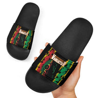 Vanuatu 46th Year Anniversary Slide Sandals Tamtam Slit Drums Long God Yumi Stanap LT9 - Polynesian Pride