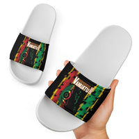 Vanuatu 46th Year Anniversary Slide Sandals Tamtam Slit Drums Long God Yumi Stanap LT9 - Polynesian Pride
