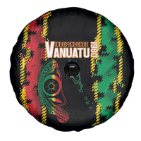 Vanuatu 46th Year Anniversary Spare Tire Cover Tamtam Slit Drums Long God Yumi Stanap LT9 - Polynesian Pride