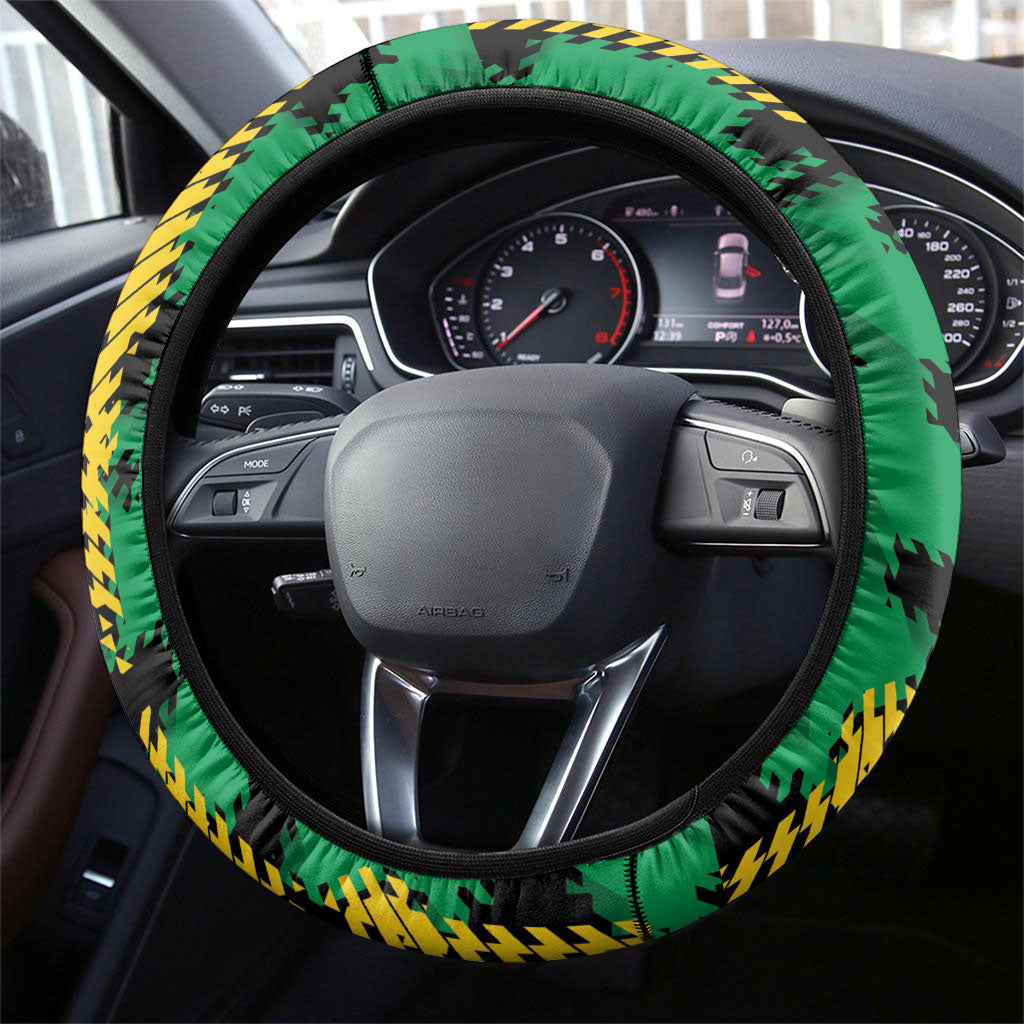 Vanuatu 46th Year Anniversary Steering Wheel Cover Tamtam Slit Drums Long God Yumi Stanap