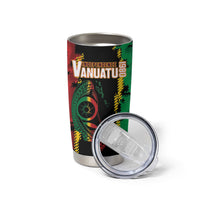 Vanuatu 46th Year Anniversary Tumbler Cup Tamtam Slit Drums Long God Yumi Stanap