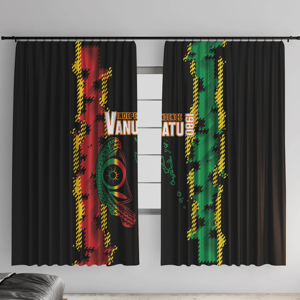 Vanuatu 46th Year Anniversary Window Curtain Tamtam Slit Drums Long God Yumi Stanap