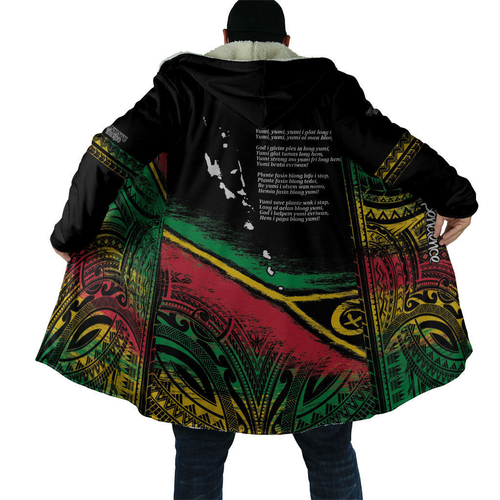 Vanuatu 46th Year Anniversary Cloak Vintage Grunge Vanuatu Flag Heritage