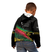 Vanuatu 46th Year Anniversary Kid Hoodie Vintage Grunge Vanuatu Flag Heritage