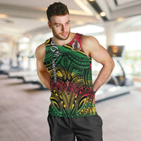 Vanuatu 46th Year Anniversary Men Tank Top Vintage Grunge Vanuatu Flag Heritage LT9 Black - Polynesian Pride