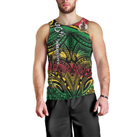 Vanuatu 46th Year Anniversary Men Tank Top Vintage Grunge Vanuatu Flag Heritage LT9 - Polynesian Pride