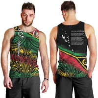 Vanuatu 46th Year Anniversary Men Tank Top Vintage Grunge Vanuatu Flag Heritage LT9 - Polynesian Pride