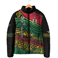 Vanuatu 46th Year Anniversary Padded Jacket Vintage Grunge Vanuatu Flag Heritage