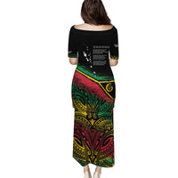 Vanuatu 46th Year Anniversary Puletasi Vintage Grunge Vanuatu Flag Heritage LT9 - Polynesian Pride