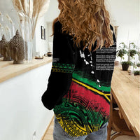 Vanuatu 46th Year Anniversary Women Casual Shirt Vintage Grunge Vanuatu Flag Heritage LT9 - Polynesian Pride