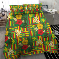 Hawaii Kanaka Maoli Hibiscus Bedding Set Hawaiian Flag Motif LT9 - Polynesian Pride