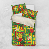 Hawaii Kanaka Maoli Hibiscus Bedding Set Hawaiian Flag Motif LT9 US Twin 172cm x 218cm Green - Polynesian Pride