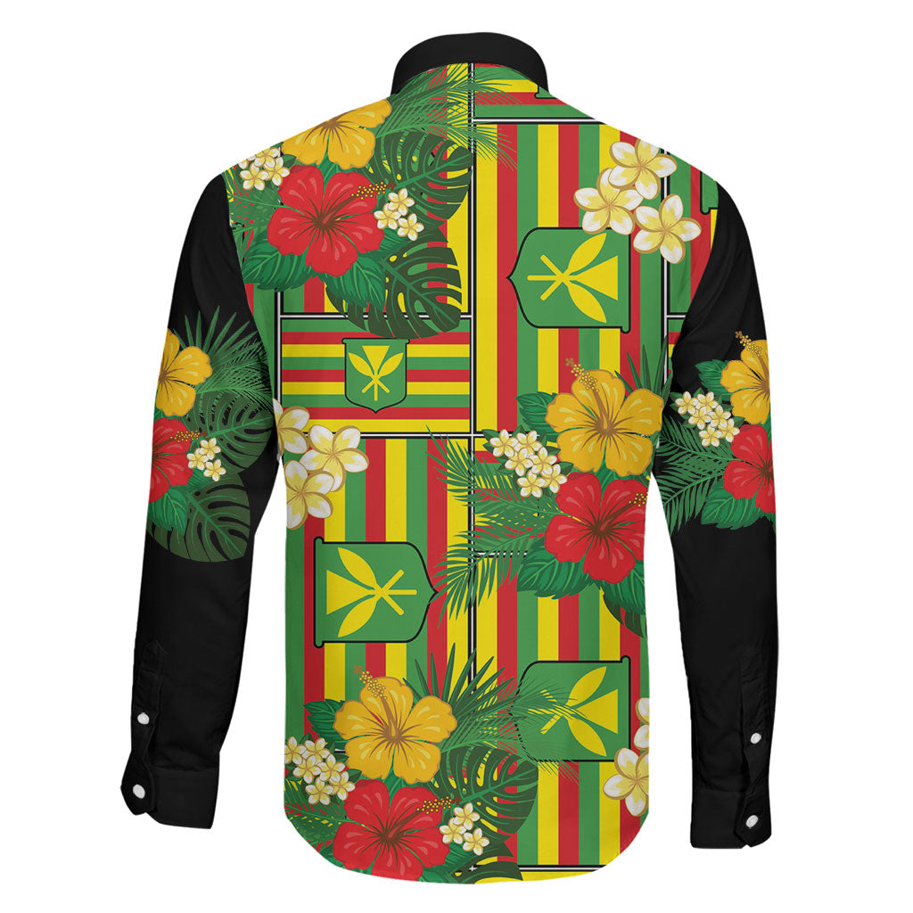 Hawaii Kanaka Maoli Hibiscus Family Matching Off Shoulder Short Dress and Hawaiian Shirt Hawaiian Flag Motif LT9 - Polynesian Pride
