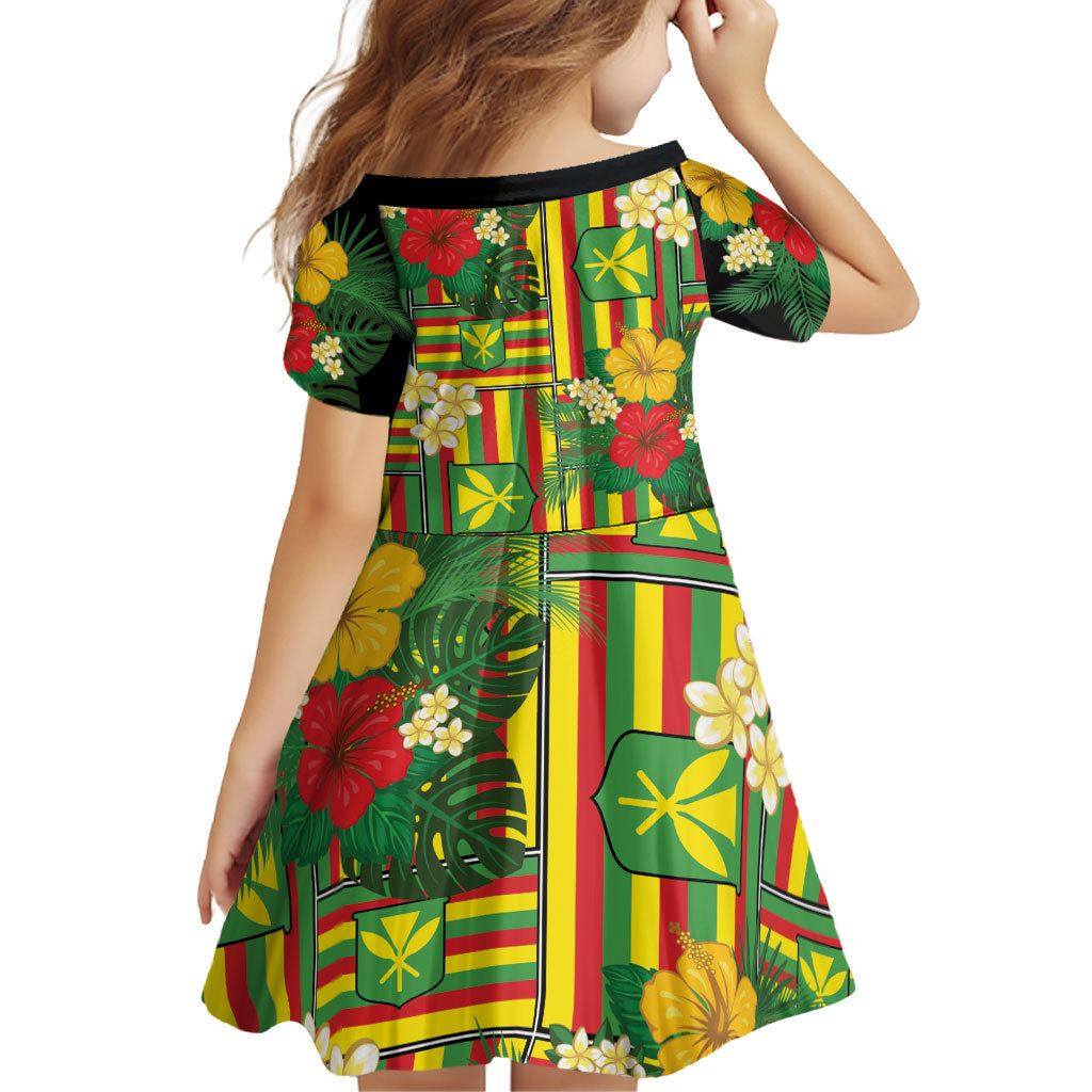 Hawaii Kanaka Maoli Hibiscus Family Matching Summer Maxi Dress and Hawaiian Shirt Hawaiian Flag Motif LT9 - Polynesian Pride