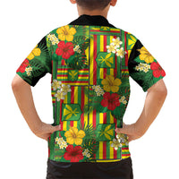Hawaii Kanaka Maoli Hibiscus Family Matching Tank Maxi Dress and Hawaiian Shirt Hawaiian Flag Motif LT9 - Polynesian Pride