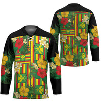 Hawaii Kanaka Maoli Hibiscus Hockey Jersey Hawaiian Flag Motif LT9 - Polynesian Pride