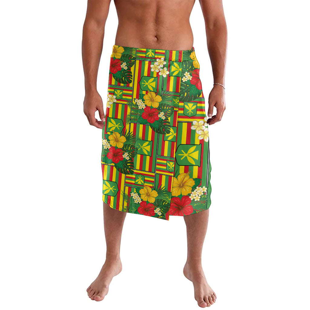 Hawaii Kanaka Maoli Hibiscus Lavalava Hawaiian Flag Motif