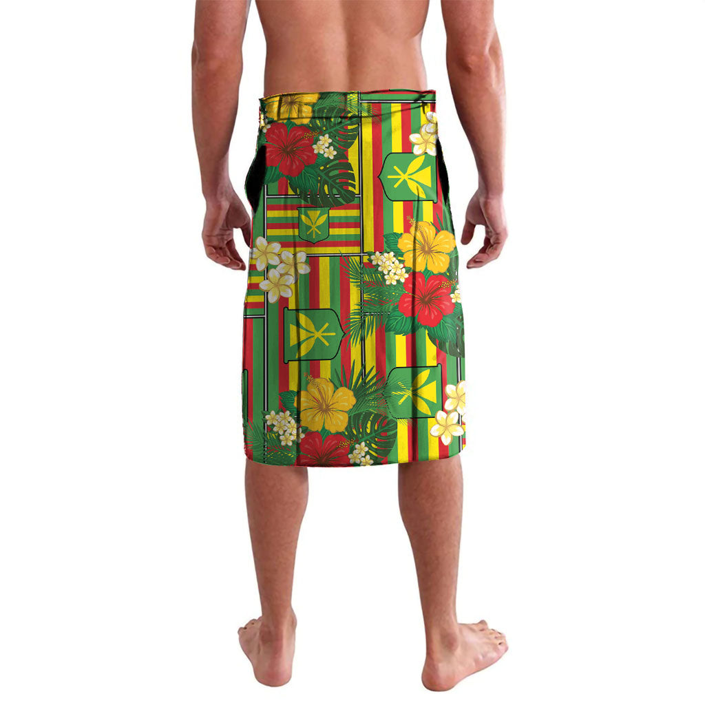 Hawaii Kanaka Maoli Hibiscus Lavalava Hawaiian Flag Motif