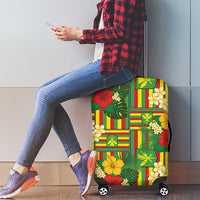 Hawaii Kanaka Maoli Hibiscus Luggage Cover Hawaiian Flag Motif LT9 - Polynesian Pride