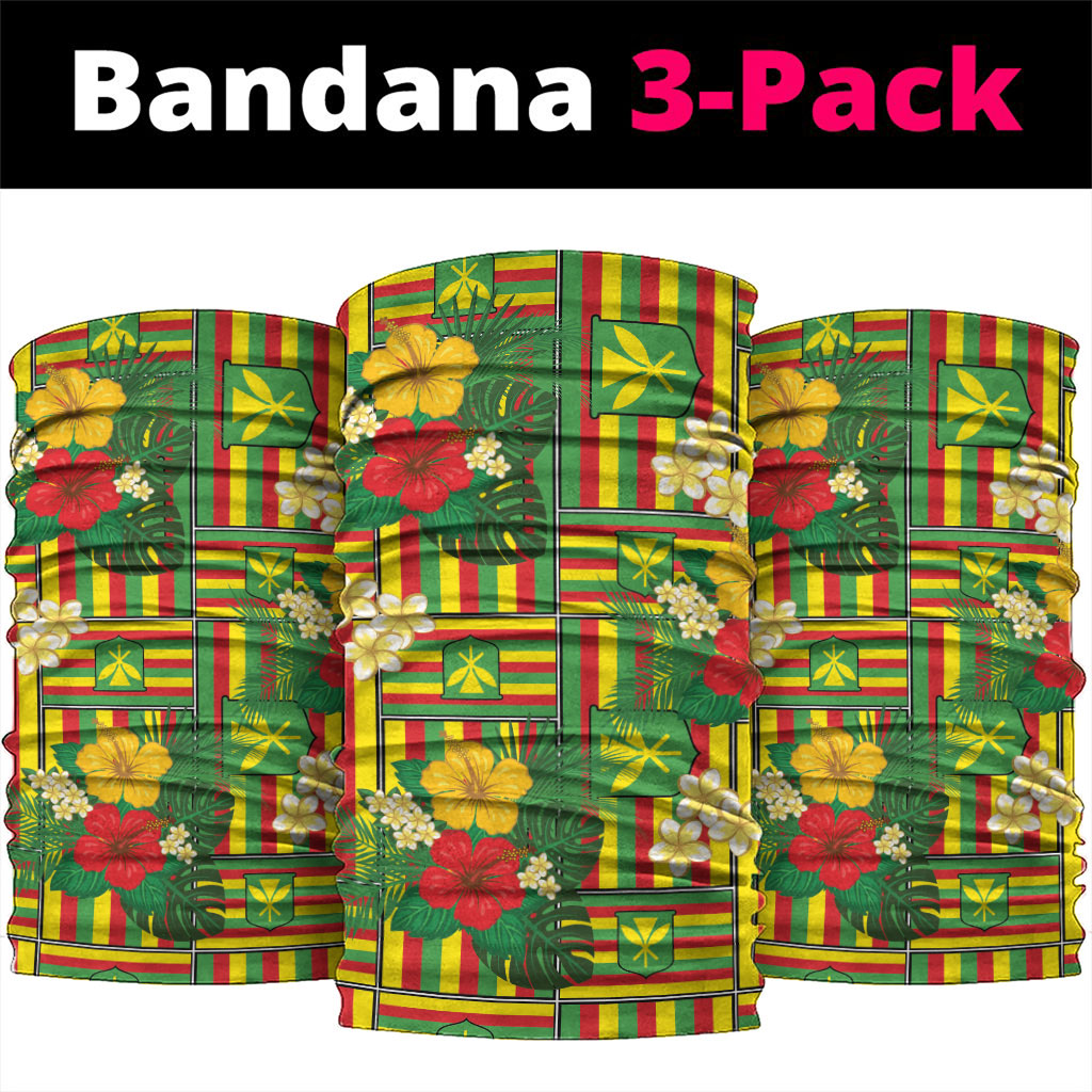 Hawaii Kanaka Maoli Hibiscus Neck Gaiter Hawaiian Flag Motif
