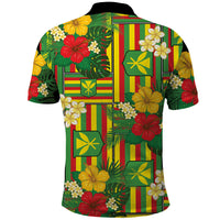 Hawaii Kanaka Maoli Hibiscus Polo Shirt Hawaiian Flag Motif LT9 - Polynesian Pride