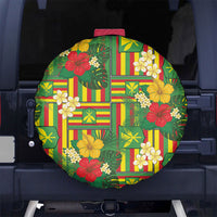 Hawaii Kanaka Maoli Hibiscus Spare Tire Cover Hawaiian Flag Motif LT9 No hole Green - Polynesian Pride