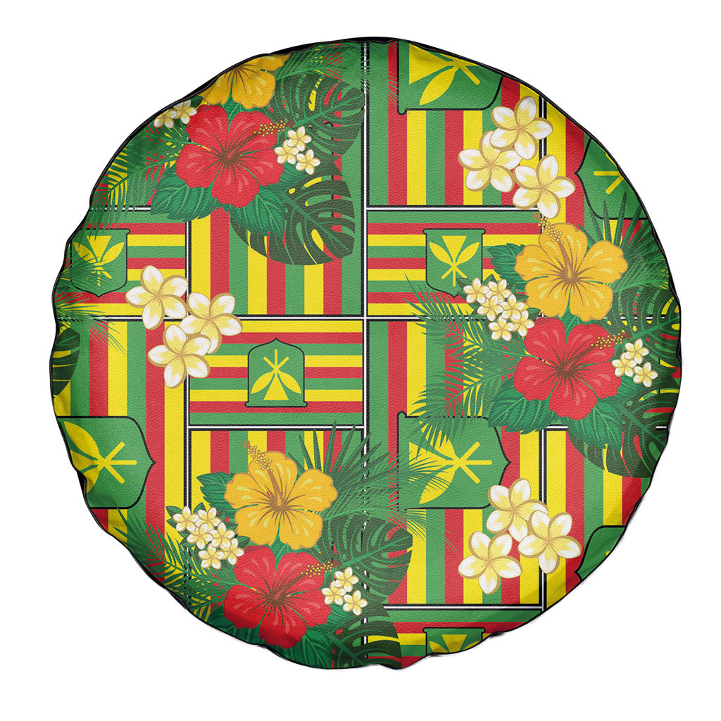 Hawaii Kanaka Maoli Hibiscus Spare Tire Cover Hawaiian Flag Motif LT9 - Polynesian Pride