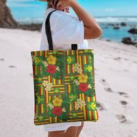 Hawaii Kanaka Maoli Hibiscus Tote Bag Hawaiian Flag Motif
