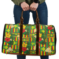 Hawaii Kanaka Maoli Hibiscus Travel Bag Hawaiian Flag Motif LT9 Green - Polynesian Pride