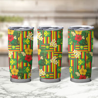Hawaii Kanaka Maoli Hibiscus Tumbler Cup Hawaiian Flag Motif LT9 - Polynesian Pride