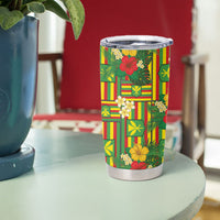 Hawaii Kanaka Maoli Hibiscus Tumbler Cup Hawaiian Flag Motif LT9 - Polynesian Pride
