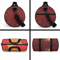 Hawaii Ku Kia'i Mauna Duffle Bag Hibiscus Kakau Pattern LT9 - Polynesian Pride