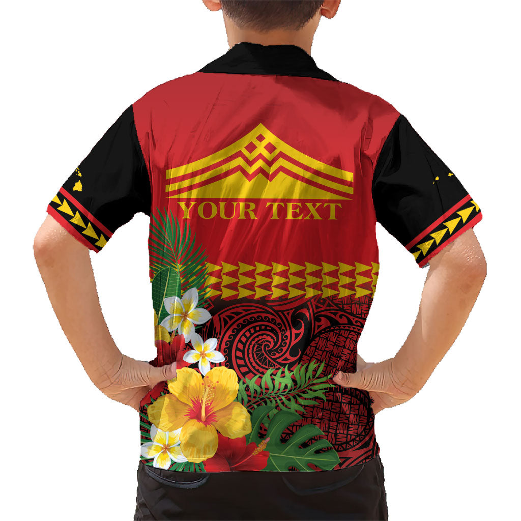 Hawaii Ku Kia'i Mauna Personalized Family Matching Off Shoulder Maxi Dress and Hawaiian Shirt Hibiscus Kakau Pattern LT9 - Polynesian Pride