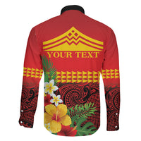 Hawaii Ku Kia'i Mauna Personalized Family Matching Off Shoulder Short Dress and Hawaiian Shirt Hibiscus Kakau Pattern LT9 - Polynesian Pride