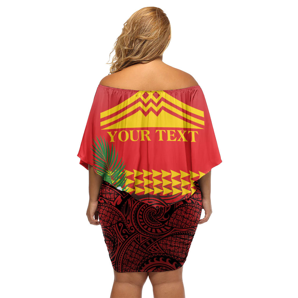 Hawaii Ku Kia'i Mauna Personalized Family Matching Off Shoulder Short Dress and Hawaiian Shirt Hibiscus Kakau Pattern LT9 - Polynesian Pride