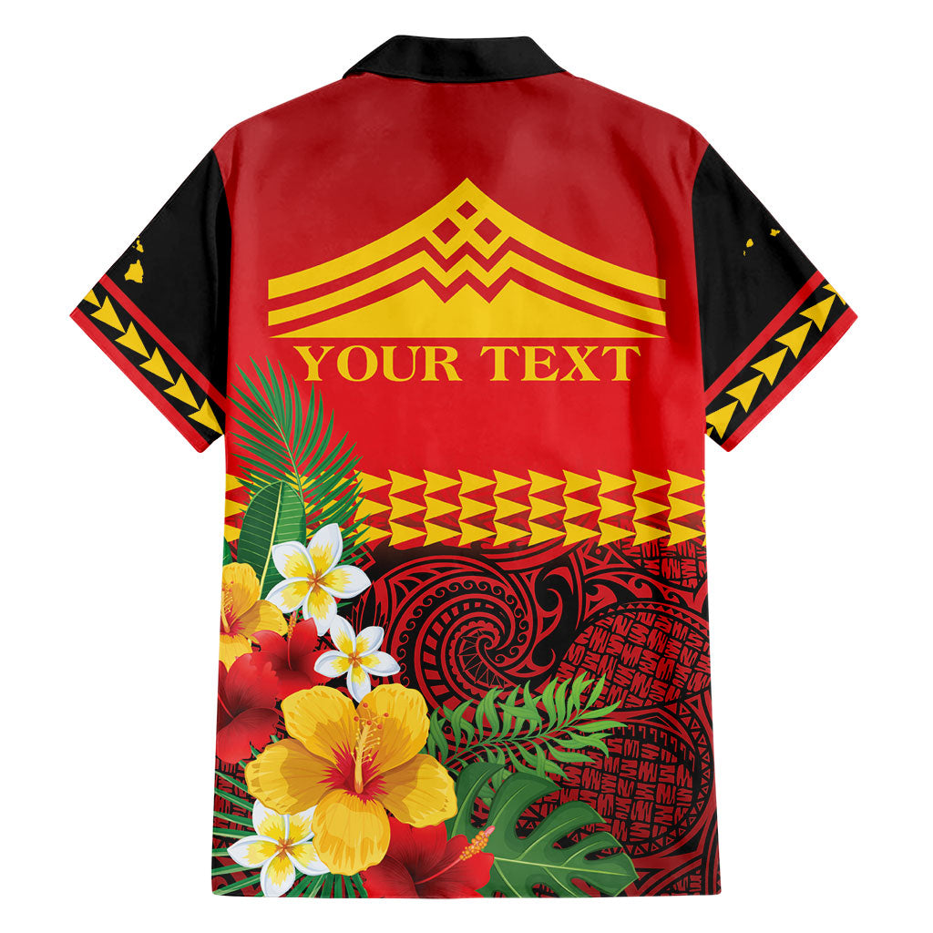 Hawaii Ku Kia'i Mauna Personalized Family Matching Tank Maxi Dress and Hawaiian Shirt Hibiscus Kakau Pattern LT9 - Polynesian Pride
