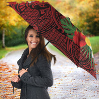 Hawaii Ku Kia'i Mauna Umbrella Hibiscus Kakau Pattern