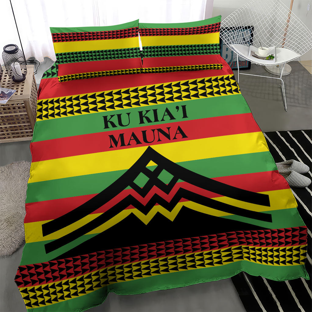 Hawaii Ku Kia'i Mauna Bedding Set Hawaiian Kanaka Maoli Motif LT9 - Polynesian Pride