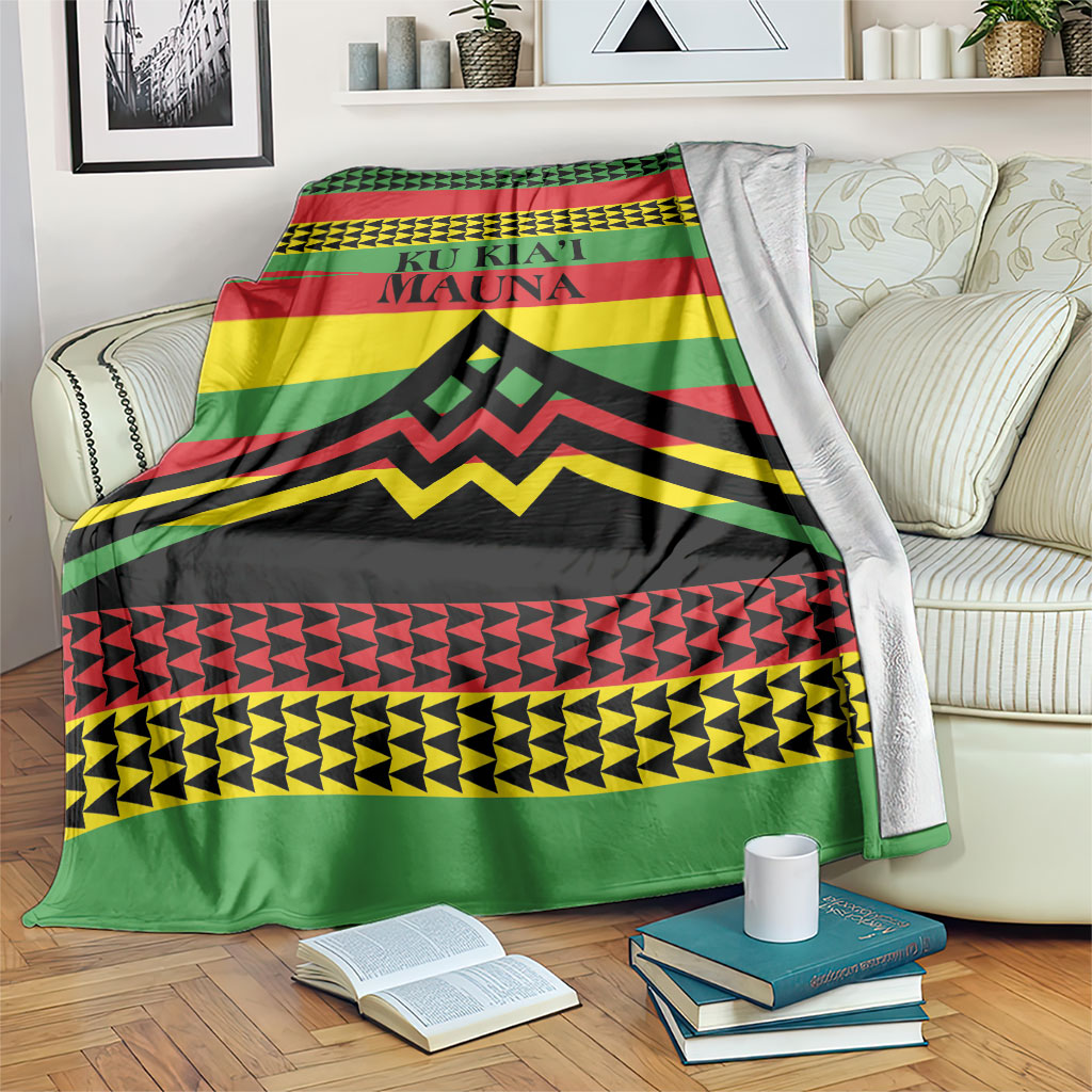 Hawaii Ku Kia'i Mauna Blanket Hawaiian Kanaka Maoli Motif