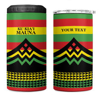 Hawaii Ku Kia'i Mauna Personalized 4 in 1 Can Cooler Tumbler Hawaiian Kanaka Maoli Motif LT9 One Size: 16 oz Green - Polynesian Pride