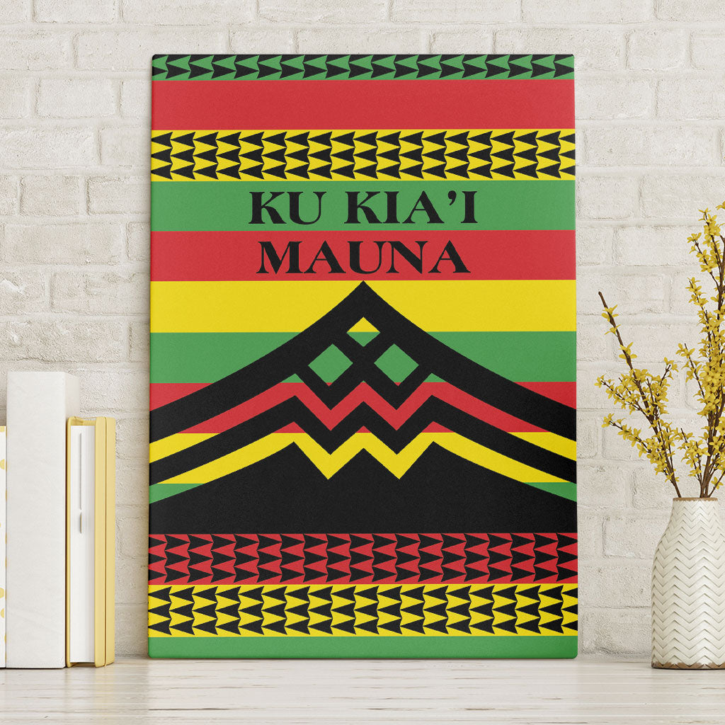 Hawaii Ku Kia'i Mauna Canvas Wall Art Hawaiian Kanaka Maoli Motif