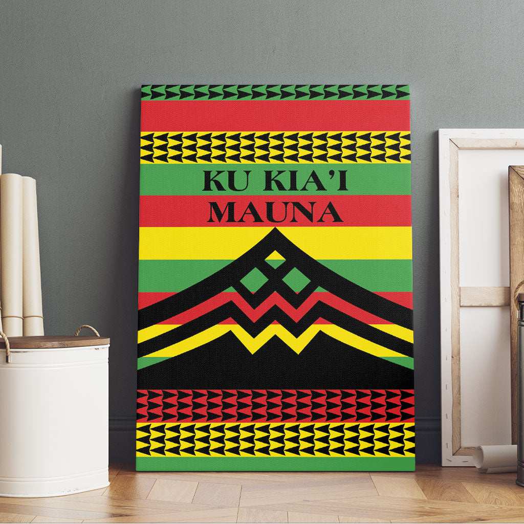 Hawaii Ku Kia'i Mauna Canvas Wall Art Hawaiian Kanaka Maoli Motif