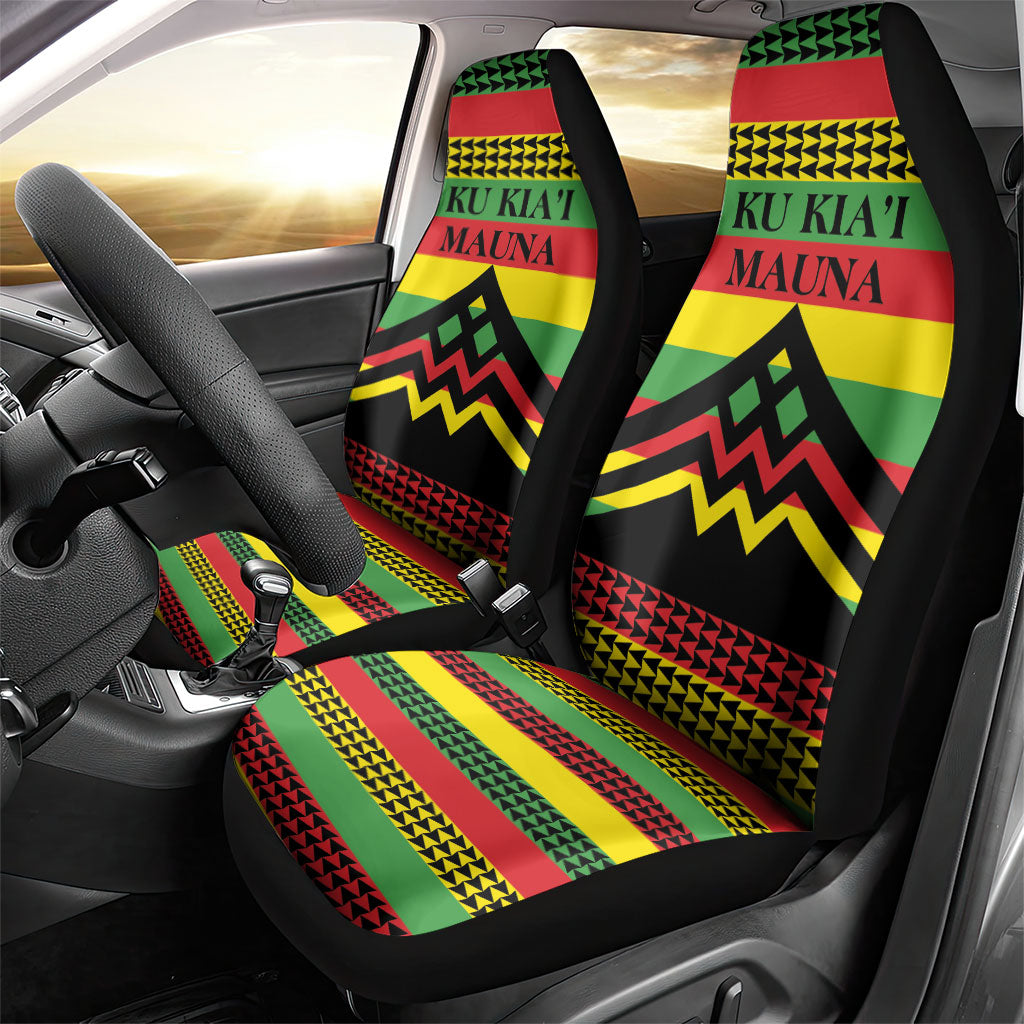 Hawaii Ku Kia'i Mauna Car Seat Cover Hawaiian Kanaka Maoli Motif LT9 - Polynesian Pride